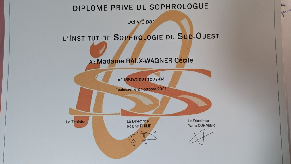 photo diplome Cécile BAUX-WAGNER