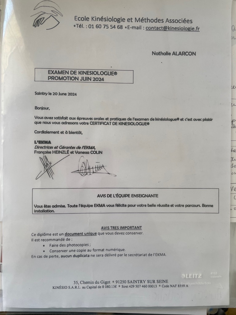 photo diplome ALARCON Nathalie