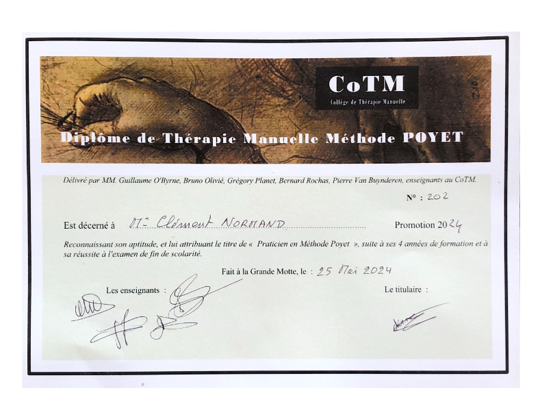 photo diplome Clément Normand