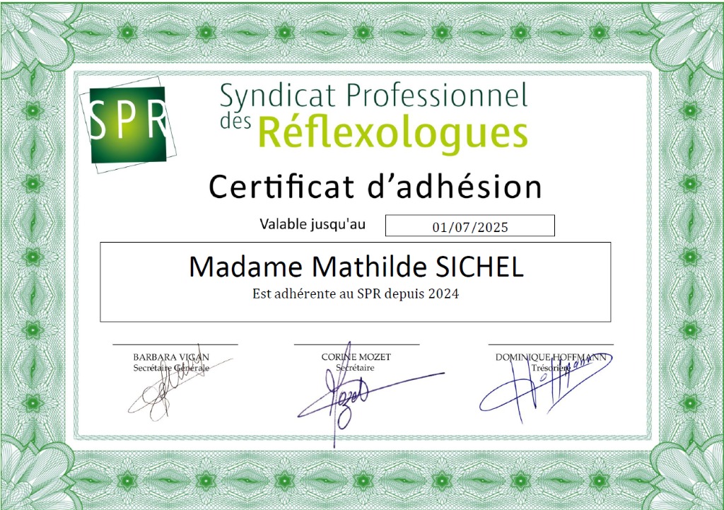 photo seance Mathilde Réflexologie