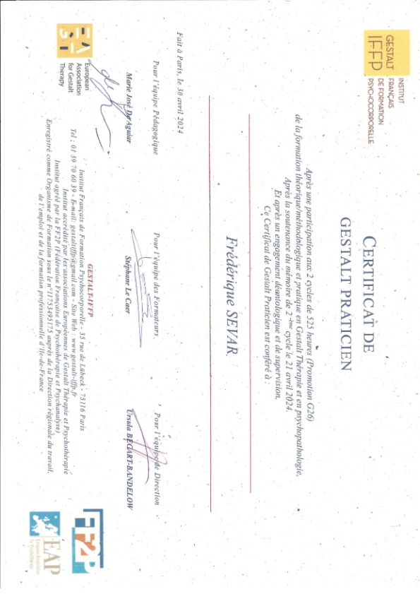 photo diplome Frédérique SEVAR