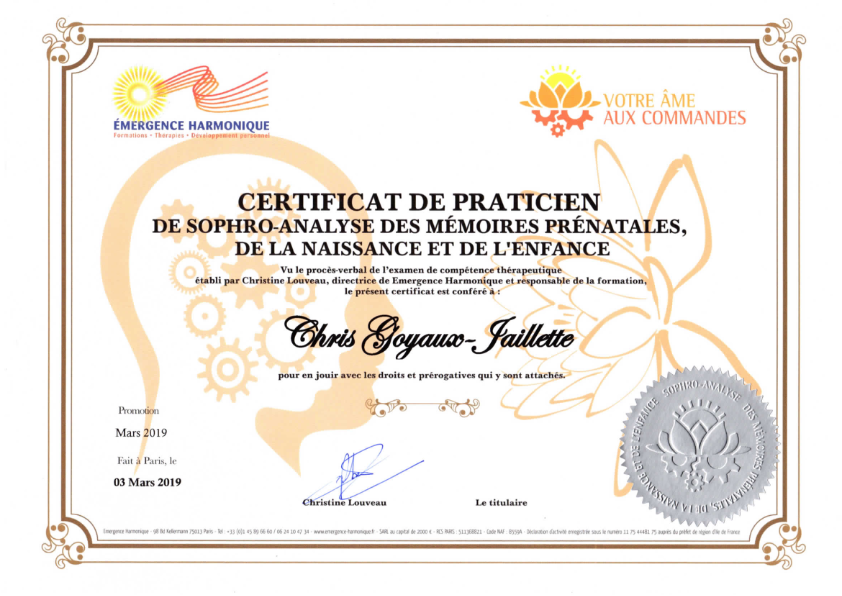 photo diplome Christine JAILLETTE