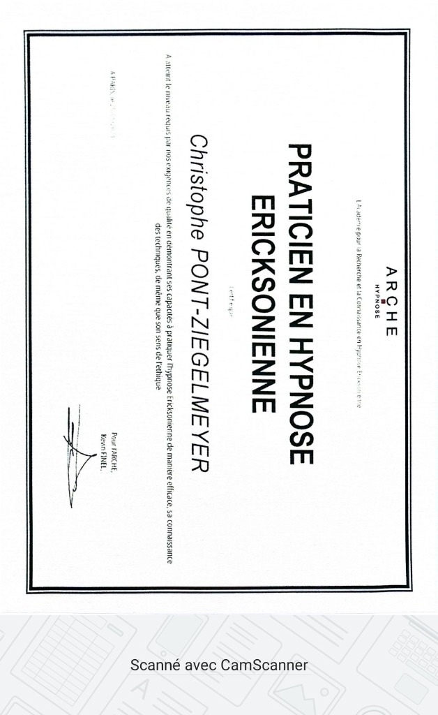 photo diplome Christophe PONT-ZIEGELMEYER