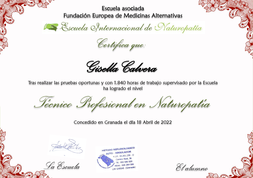 photo diplome Gisella Calvera