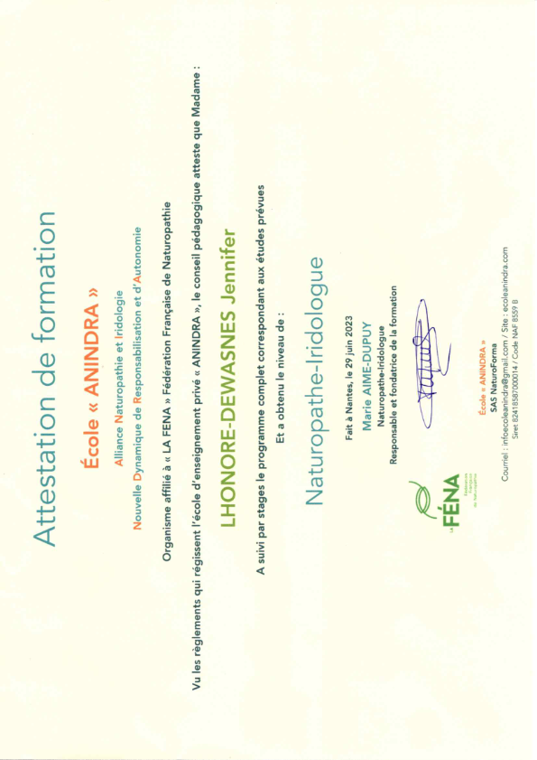 photo diplome Cabinet Vert Nature Consil