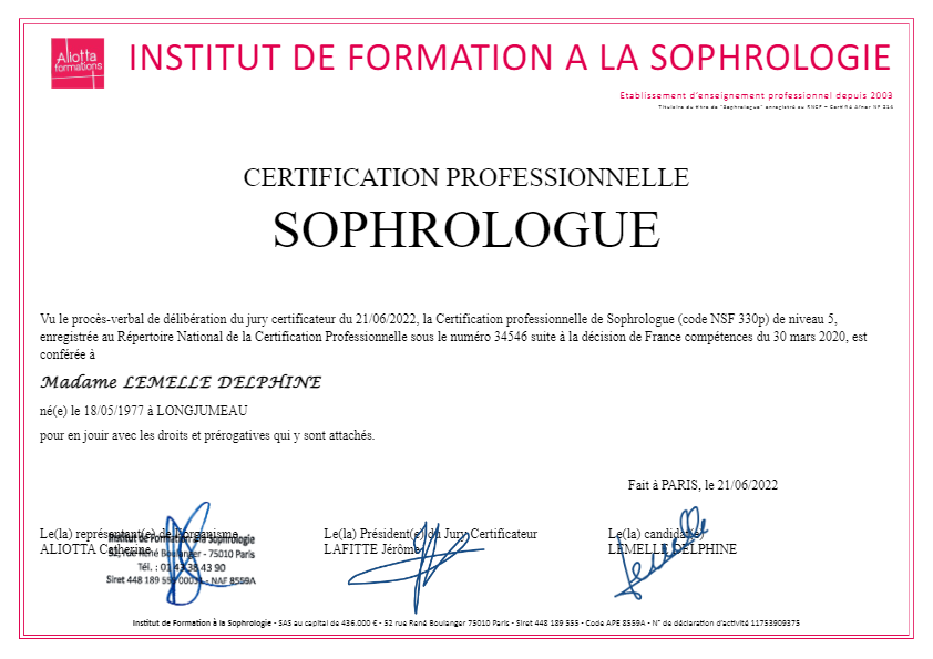 photo diplome Delphine Lemelle