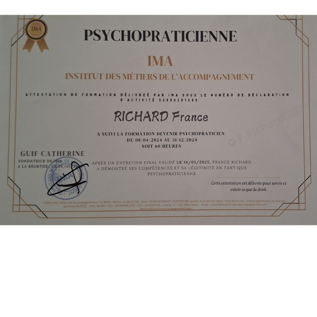 photo diplome France RICHARD