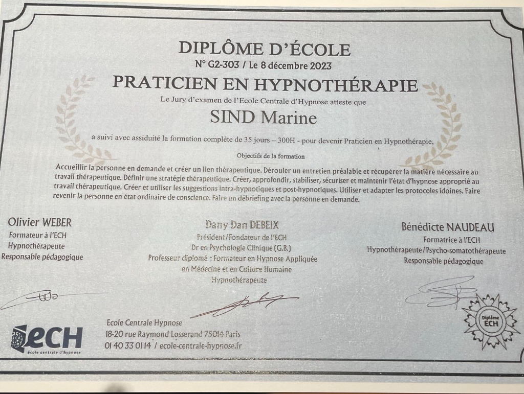 photo diplome Marine Sind 
