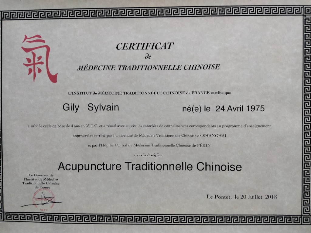 photo diplome Sylvain Gily 