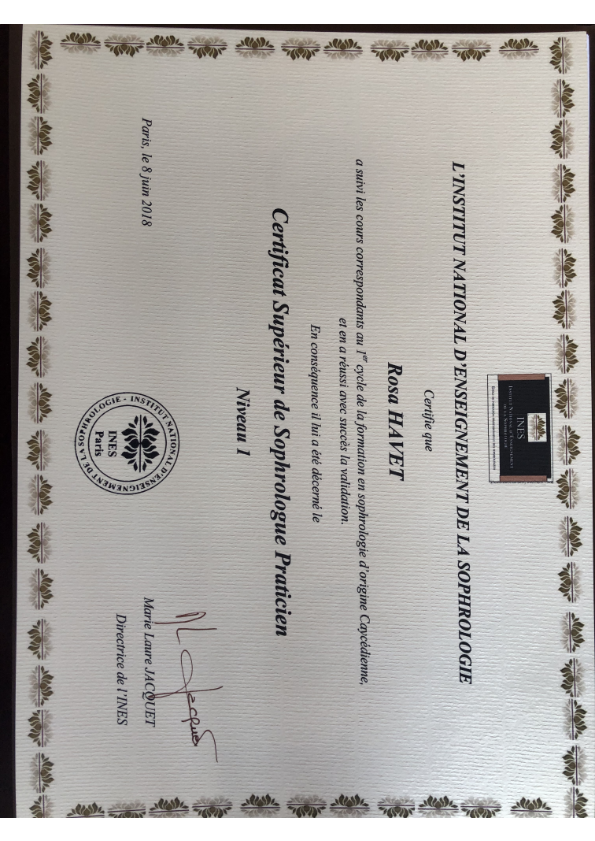 photo diplome Rosa Havet