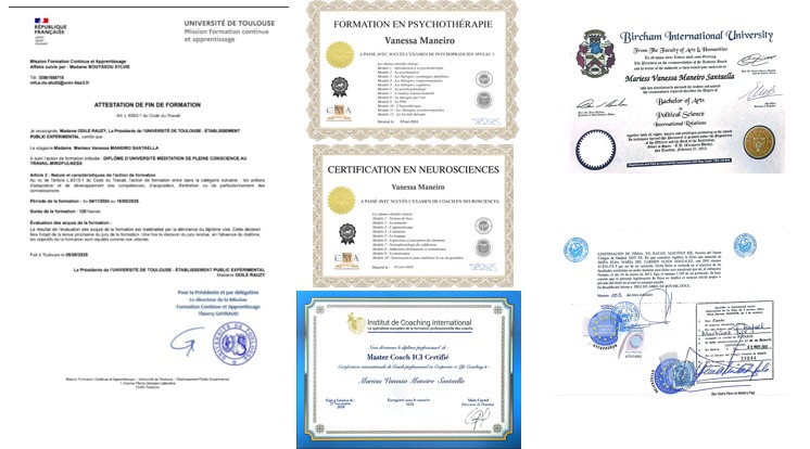 photo diplome VANESSA MANEIRO COACH