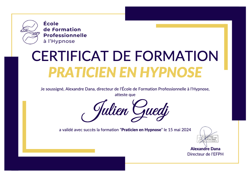 photo diplome Julien Guedj