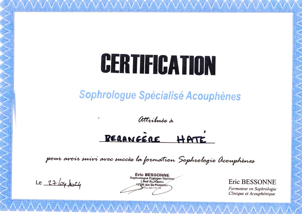 photo diplome Bérangère Haté