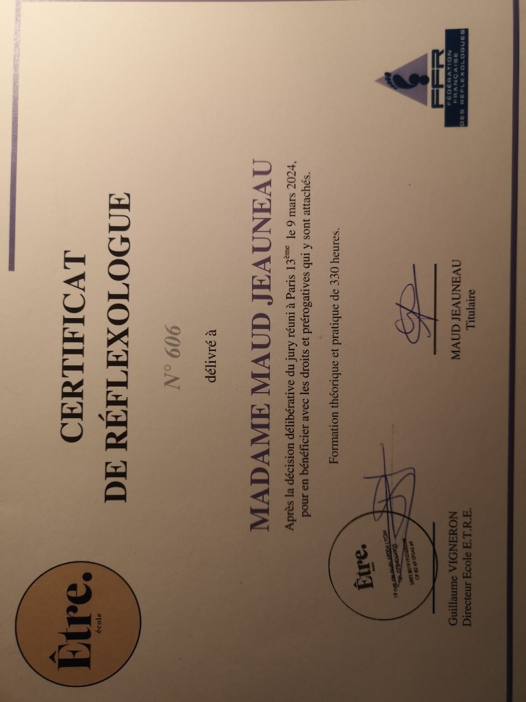 photo diplome Reflexo Maud