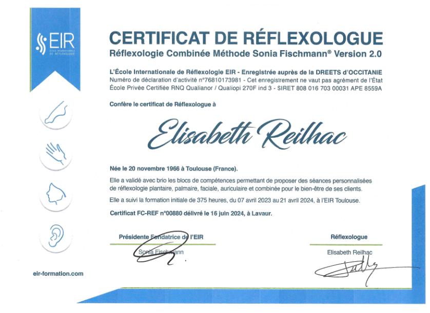 photo diplome Réflex’O Elizen