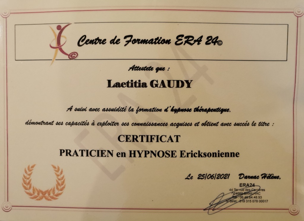 photo diplome Gaudy Laetitia
