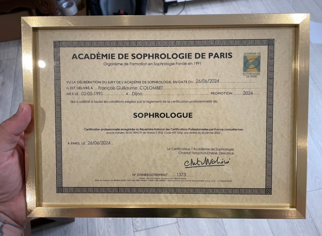 photo diplome Guillaume COLOMBET