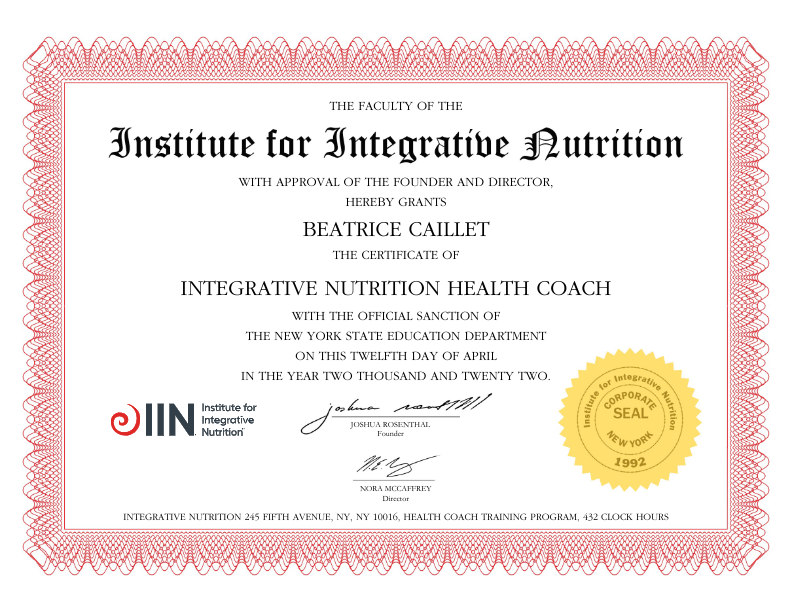 photo diplome Beatrice Caillet