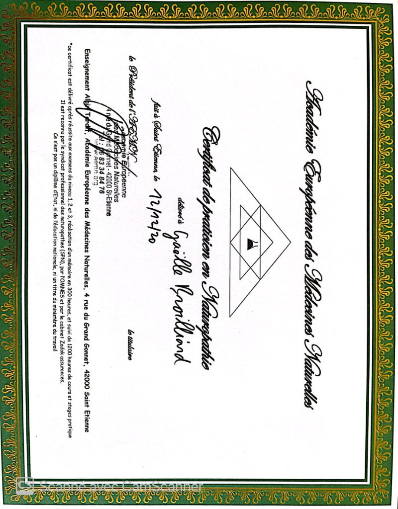 photo diplome La Fée Capucine