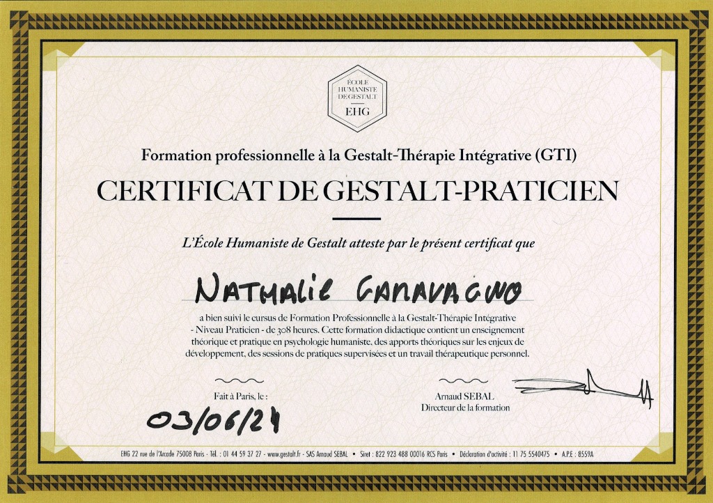 photo diplome Nathalie GARAVAGNO