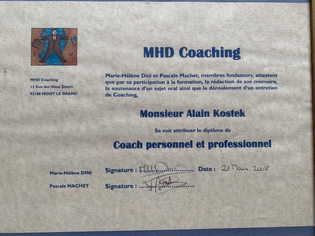 photo diplome Alain Kostek