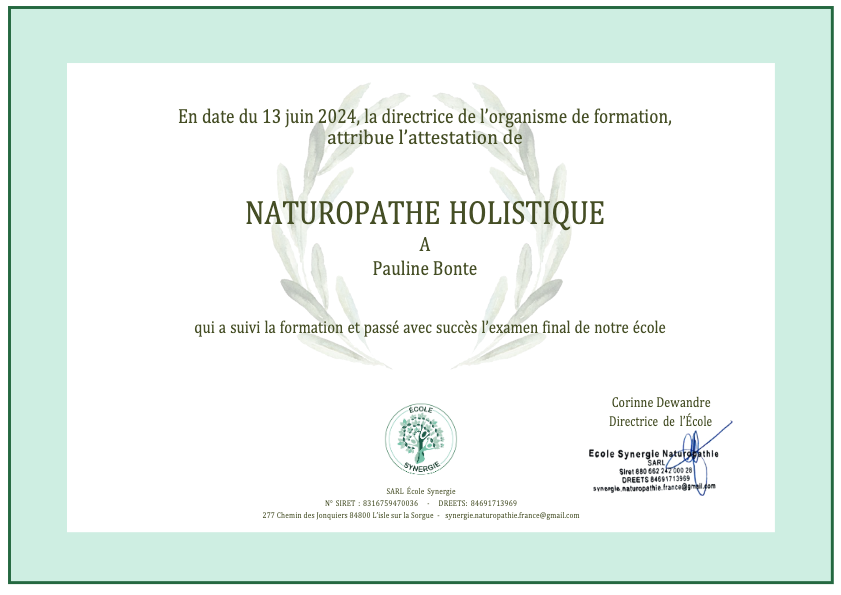 photo diplome Pauline Bonte