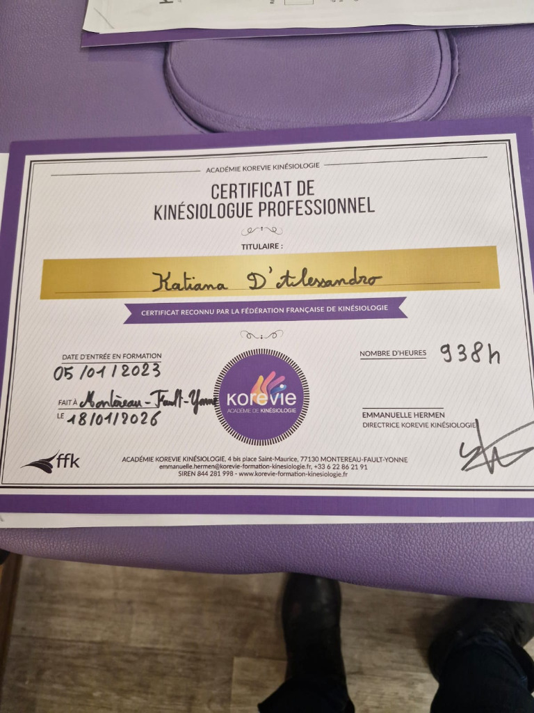 photo diplome Katiana d’alessandro