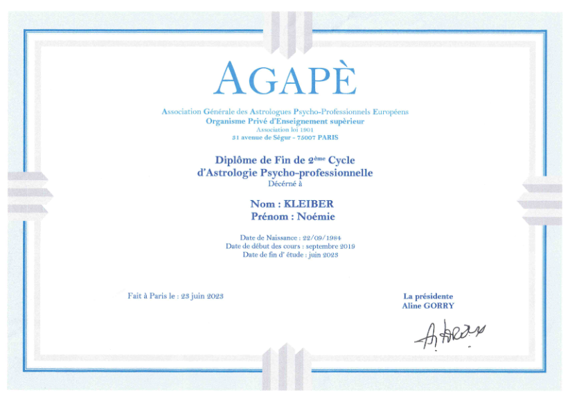 photo diplome  Noémie Kleiber