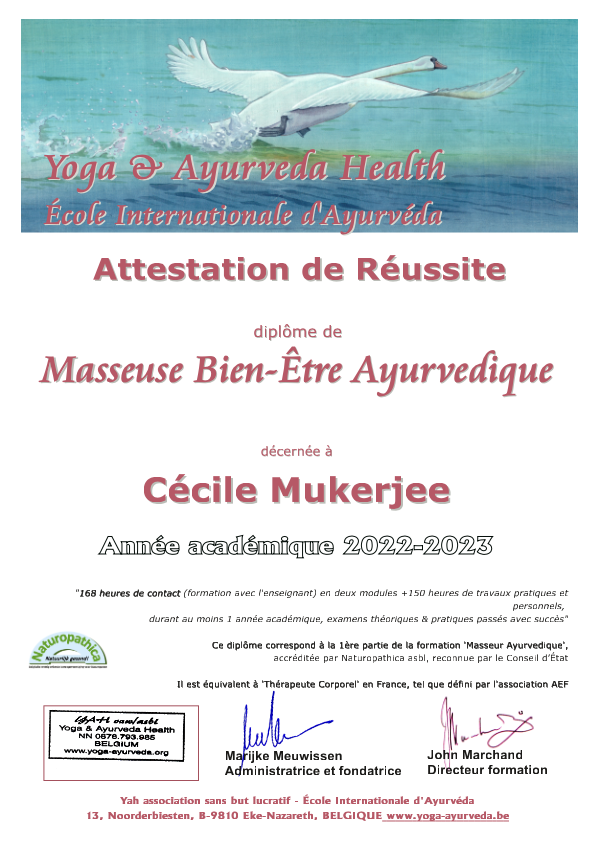 photo diplome Cécile Mukerjee Babar Ganesh