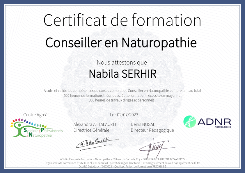 photo diplome Nabila Serhir 