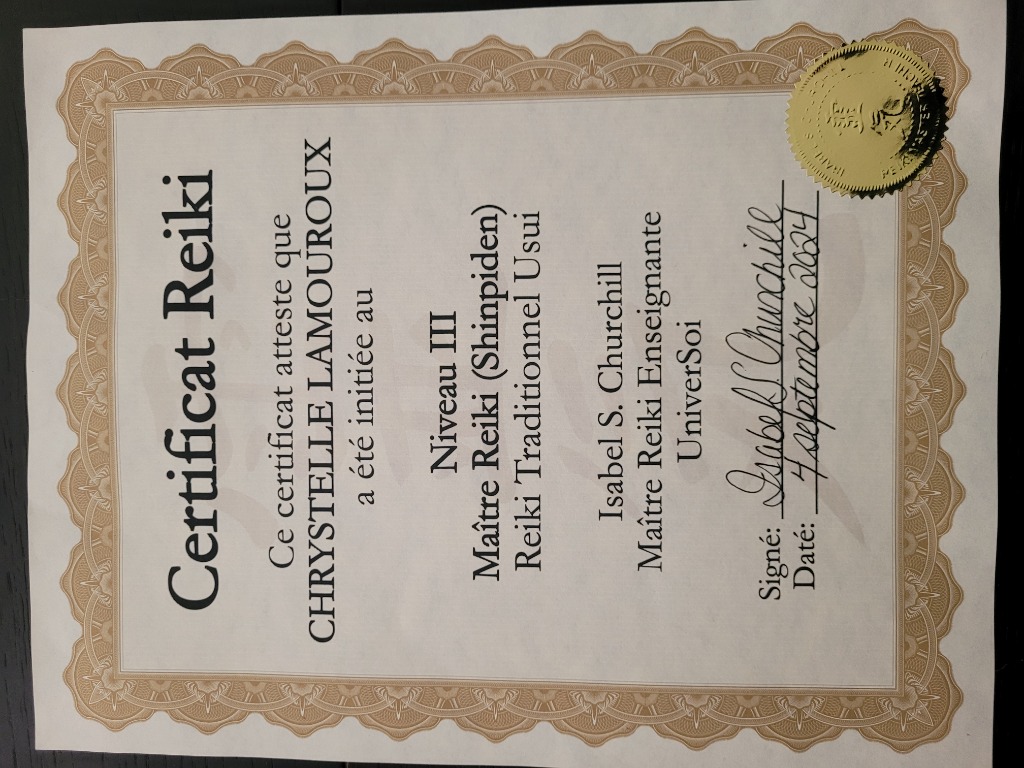 photo diplome Chrystiel Energy 