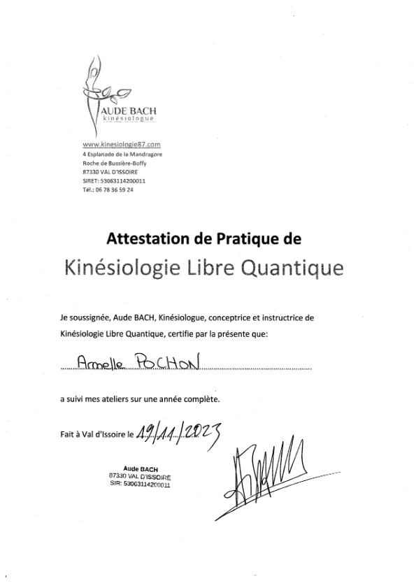 photo diplome Armelle Pochon