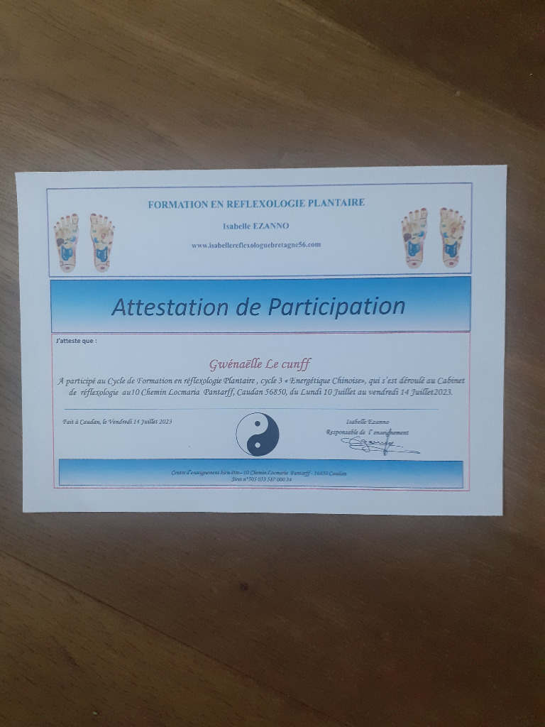 photo diplome Gwénaëlle Le Cunff