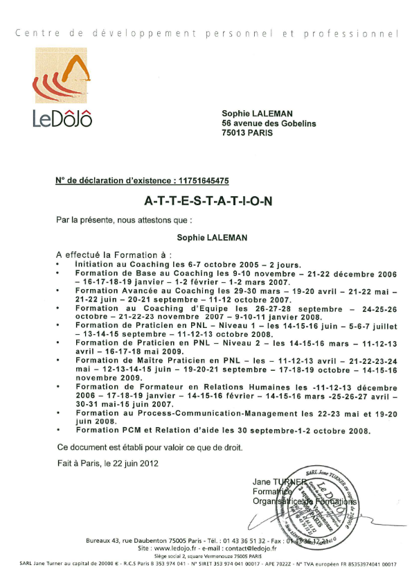 photo diplome Sophie Laleman 