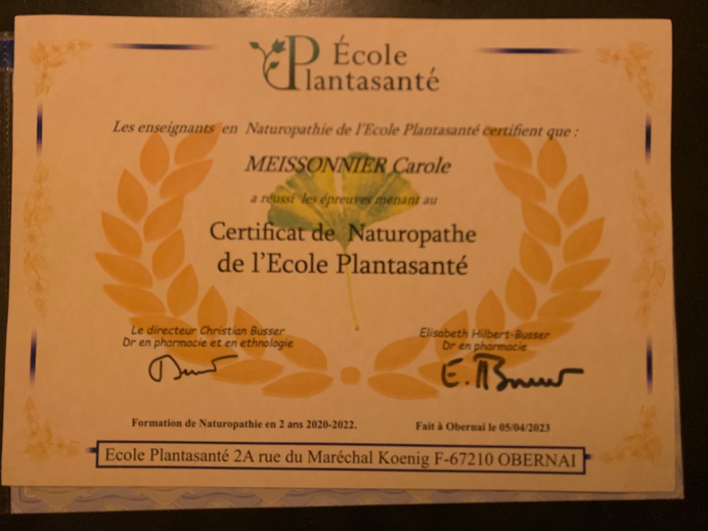 photo diplome Carole Meissonnier