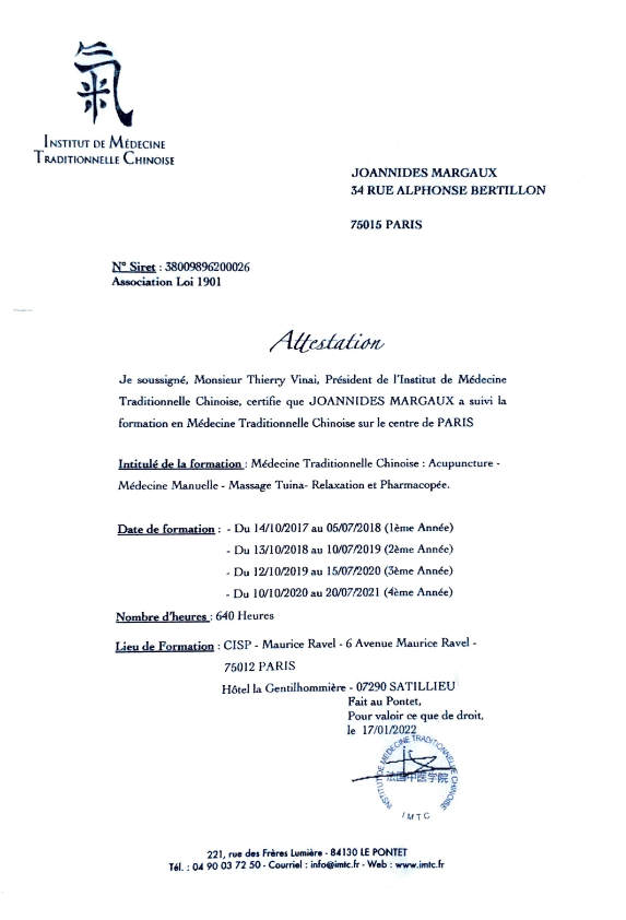 photo diplome Margaux JOANNIDÈS 