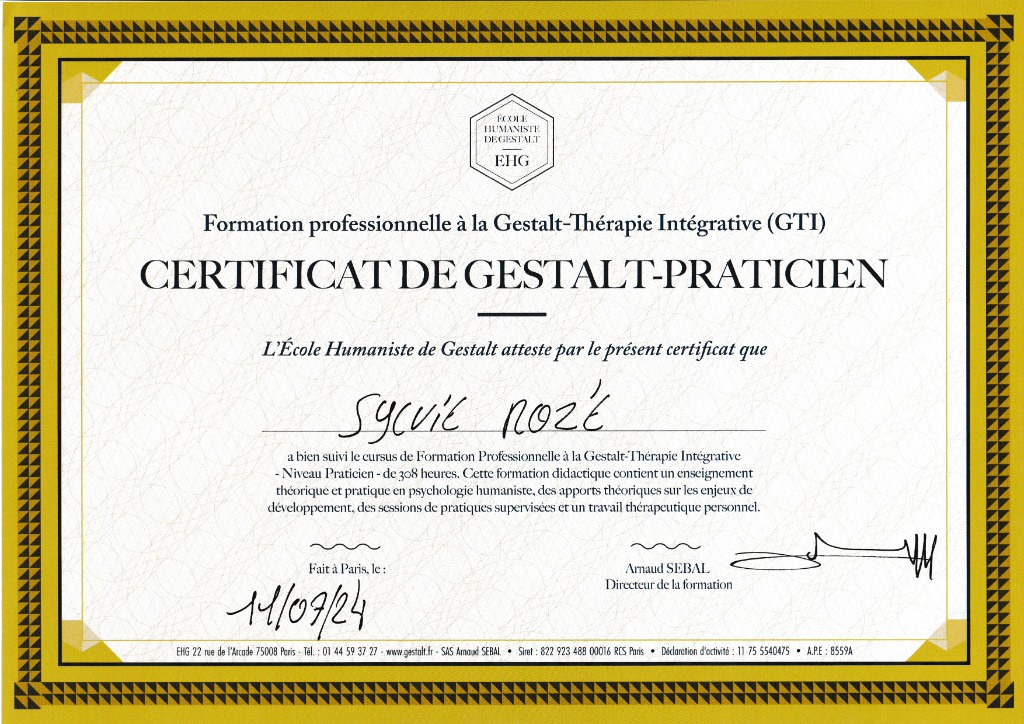 photo diplome Sylvie Rozé