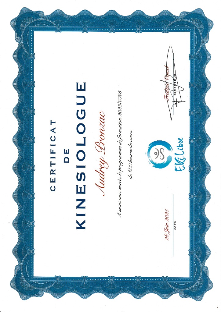 photo diplome Audrey PRONZAC