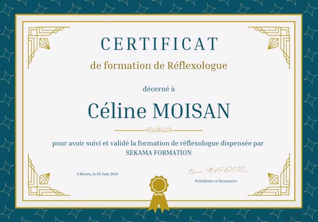 photo diplome Céline Moisan - Naturo’Céline