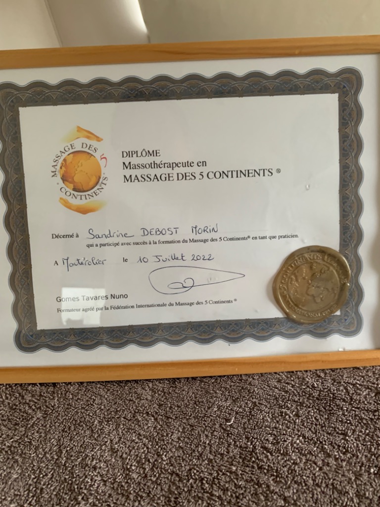 photo diplome SANDRINE DEBOST MORIN
