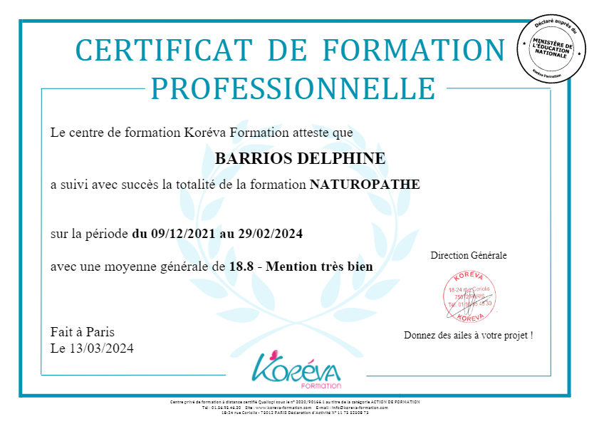 photo diplome Delphine BARRIOS