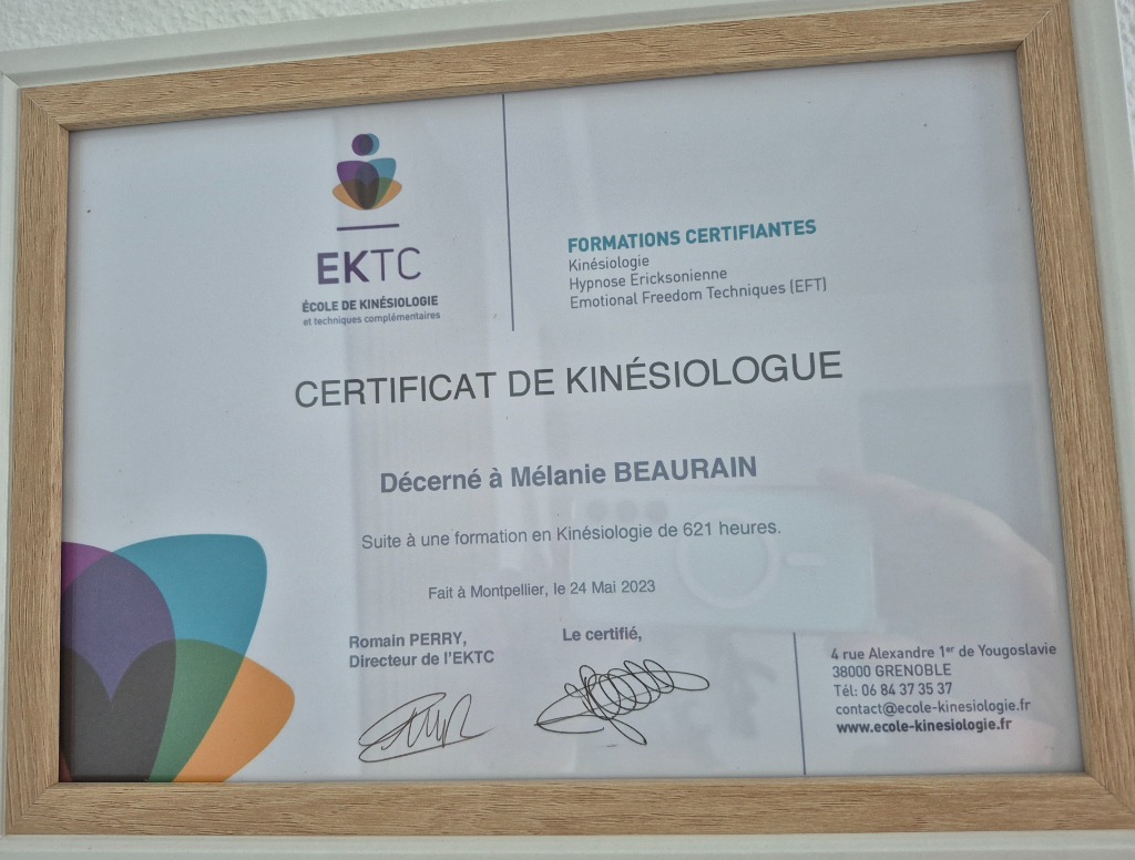 photo diplome Mélanie BEAURAIN VINCENT