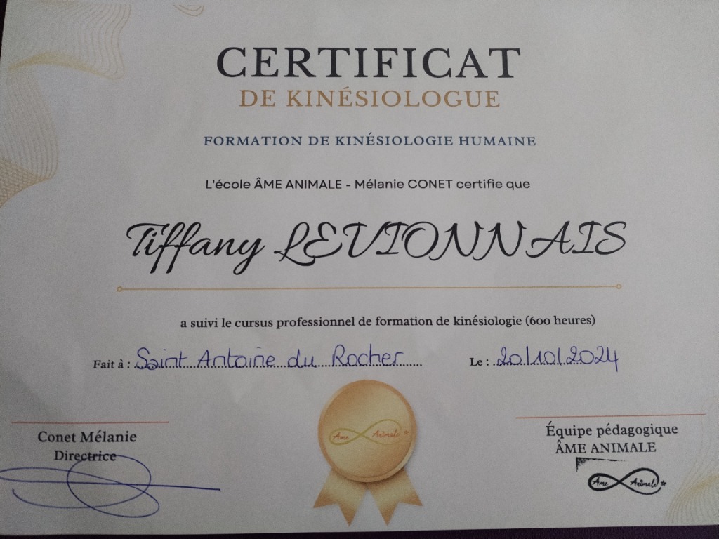 photo diplome Tiffany levionnais