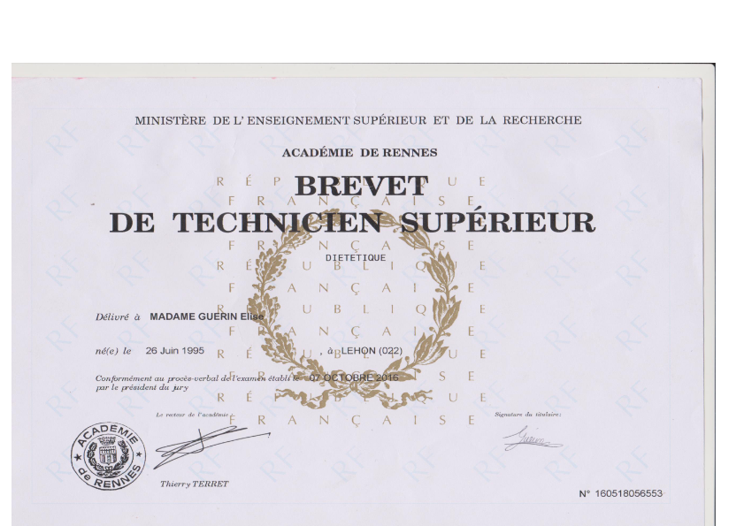 photo diplome Elise Guérin