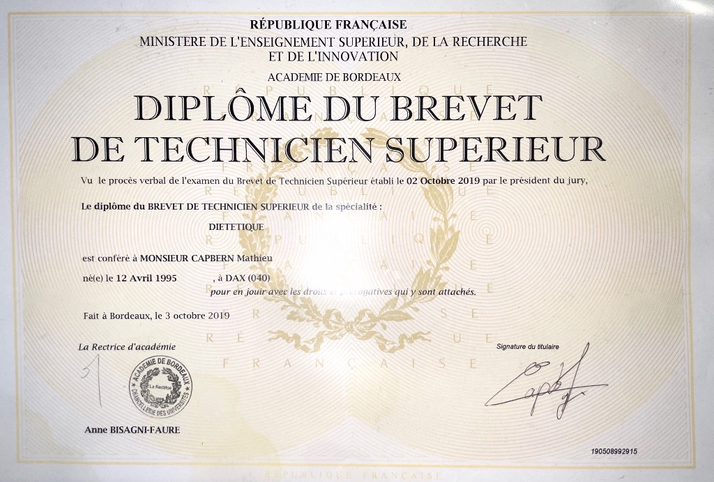 photo diplome Mathieu Capbern