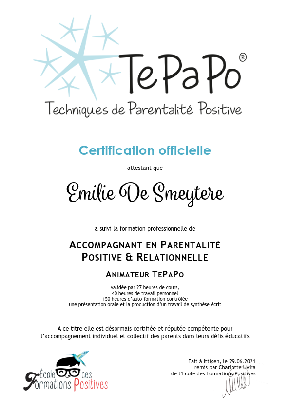 photo diplome Emilie DE-SMEYTERE