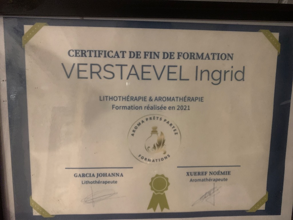 photo diplome VERSTAEVEL Ingrid
