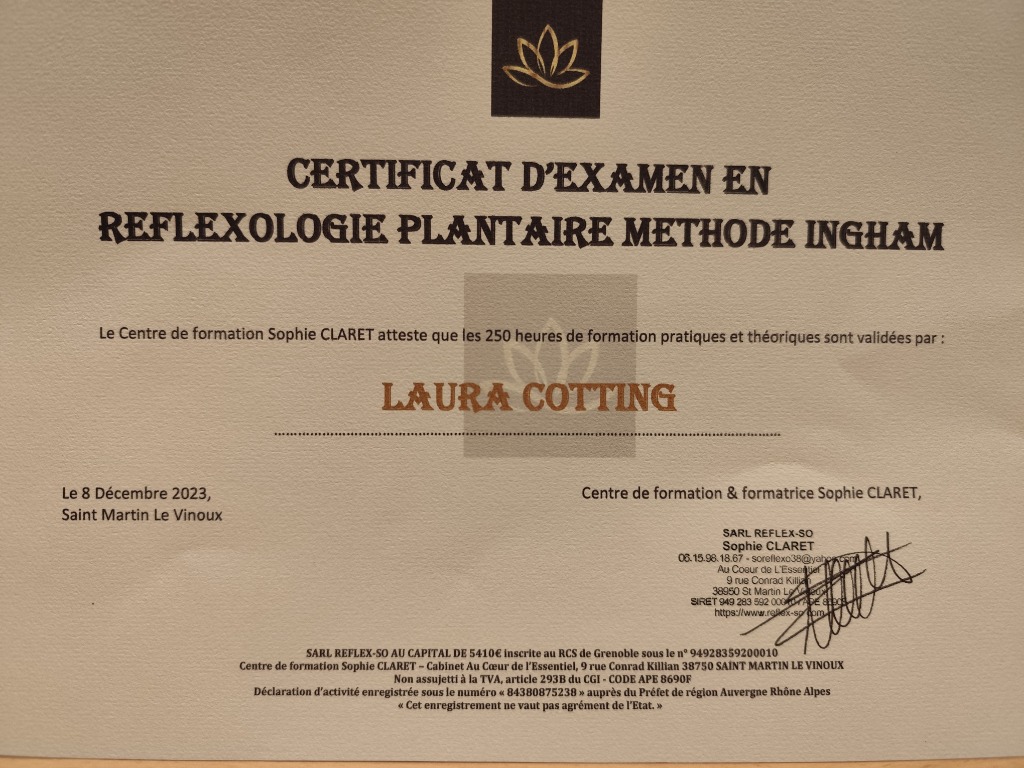 photo diplome Laura COTTING
