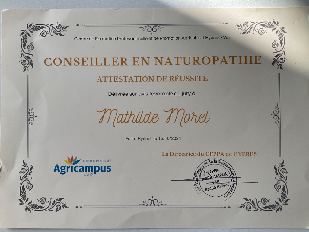 photo diplome Mathilde Perrier Morel