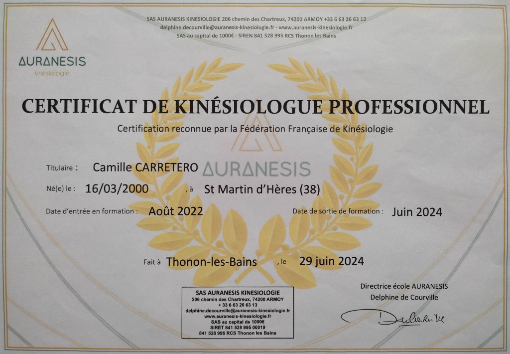 photo diplome Camille Carretero